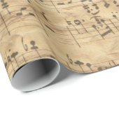 旧ヴィンテージアンティークミュージックシート–5 ラッピングペーパー (ロールコーナー)