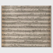 旧ヴィンテージアンティークミュージックシート–6 ラッピングペーパー (フラット)