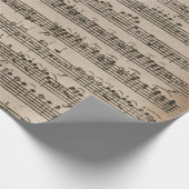 旧ヴィンテージアンティークミュージックシート–6 ラッピングペーパー (角)