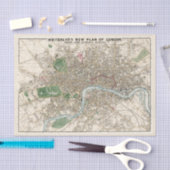 旧ヴィンテージウィットブレッドのロンドン市の地素晴らし図 薄葉紙 (クラフト)