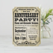 旧ヴィンテージカントリーアニバーサリーパーティの招待状 招待状 (スタンド正面)