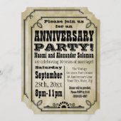 旧ヴィンテージカントリーアニバーサリーパーティの招待状 招待状 (正面/裏面)