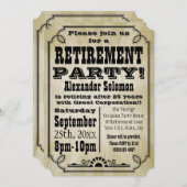 旧ヴィンテージカントリー退職パーティの招待状 招待状 (正面/裏面)