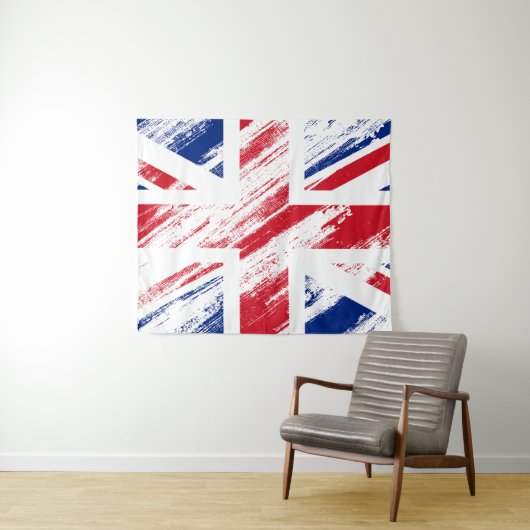 旧ヴィンテージグランジ国統一された国旗のタペストリー タペストリー (インサイチュ(横))