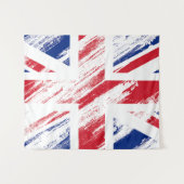 旧ヴィンテージグランジ国統一された国旗のタペストリー タペストリー (正面(横))