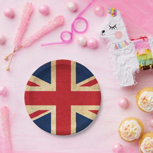 旧ヴィンテージグランジ国統一された旗同盟ジャック ペーパープレート (パーティー)