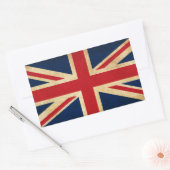 旧ヴィンテージグランジ国統一された旗同盟ジャック 長方形シール (封筒)