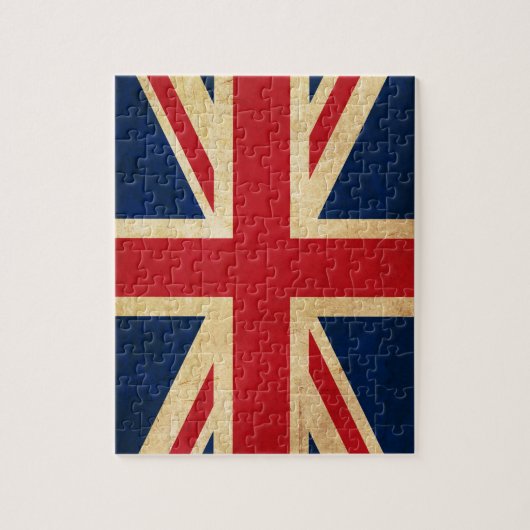 旧ヴィンテージグランジ王国旗統一されたユニオンジャック ジグソーパズル (縦)