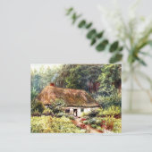 旧ヴィンテージビクトリアンコテージウッズ水色 ポストカード (スタンド正面)