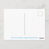 旧ヴィンテージビクトリアンコテージウッズ水色 ポストカード (裏面)