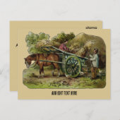 旧ヴィンテージファーム、編集文字カード ポストカード (正面/裏面)