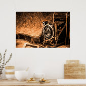 旧ヴィンテージフィルムカメラ ポスター (キッチン)