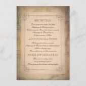 旧ヴィンテージ世界旅行結婚地図の情報 エンクロージャーカード (正面)