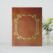 旧ヴィンテージ効果フェイクレザースクラップブック紙 (スタンド正面)