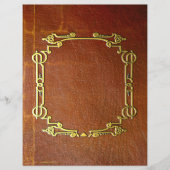 旧ヴィンテージ効果フェイクレザースクラップブック紙 (正面)