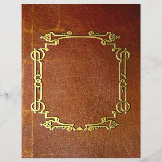 旧ヴィンテージ効果フェイクレザースクラップブック紙 (正面)