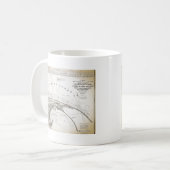 旧ヴィンテージ国のケープコッド地図 コーヒーマグカップ (正面左)