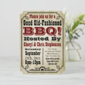 旧ヴィンテージ国BBQバファッションドーベクパーティー 招待状 (スタンド正面)