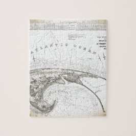 旧ヴィンテージ地方都市ケープコッドの地図 ジグソーパズル