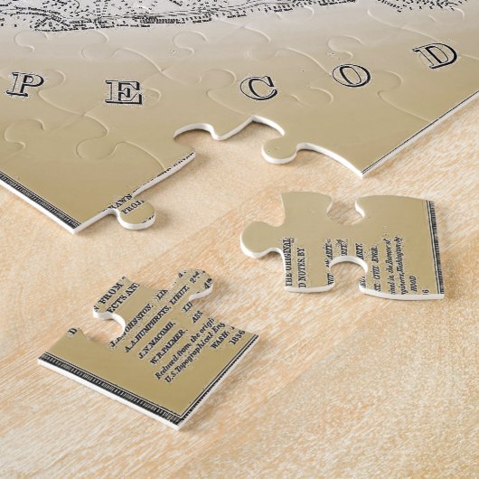 旧ヴィンテージ省ケープコッドの地図ジグソーパズル ジグソーパズル (側面)