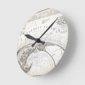 旧ヴィンテージ省ケープコッドの地図 ラウンド壁時計 (傾斜)