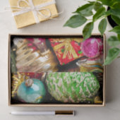 旧ヴィンテージ素朴クリスマスオーナメント 薄葉紙 (ギフト)