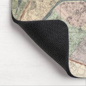 旧ヴィンテージ都市パリの地図,フランス マウスパッド (コーナー)