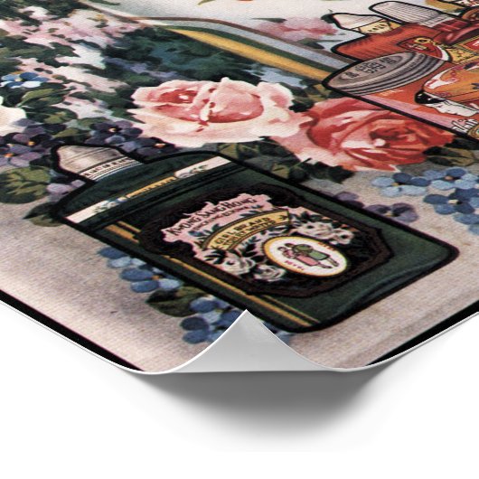 旧上海女性香水ポスターと壁の装飾 ポスター (角)