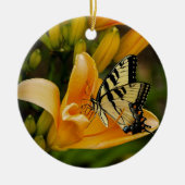 旧世界のアゲハチョウの蝶 セラミックオーナメント (正面)