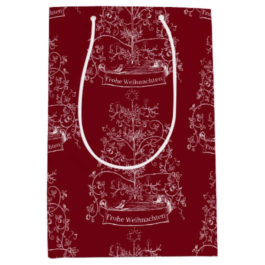 旧世界のクリ伝統的スマス ミディアムペーパーバッグ (正面)