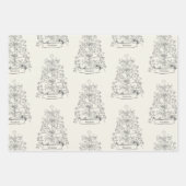 旧世界のクリ伝統的スマス ラッピングペーパーシート (正面)
