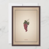 旧世界のトスカナ式のデマのワインの試飲のパーティー 招待状 (裏面)