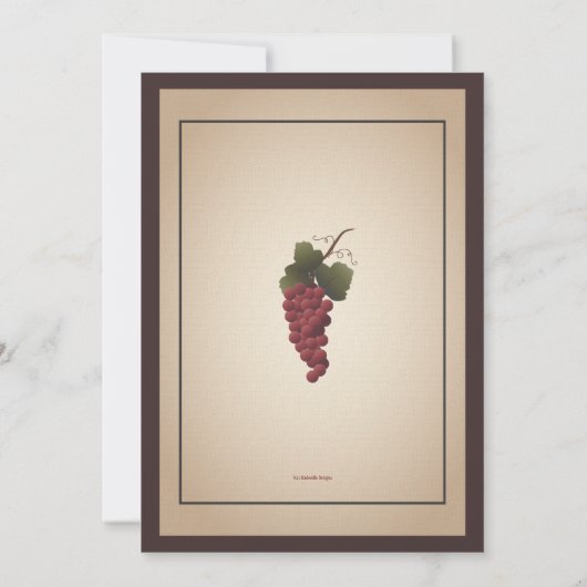 旧世界のトスカナ式のデマのワインの試飲のパーティー 招待状 (裏面)