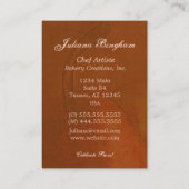 旧世界のナシの芸術 名刺 (裏面)