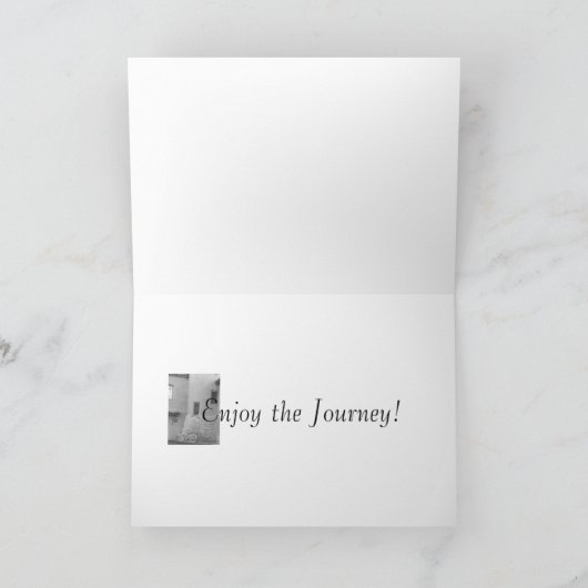 旧世界のワイナリー及び自転車の誕生日 カード (内部)