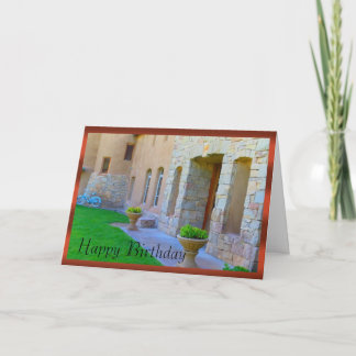 旧世界のワイナリー及び自転車の誕生日 カード