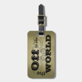 旧世界のヴィンテージのスタイル ラゲッジタグ (正面縦)