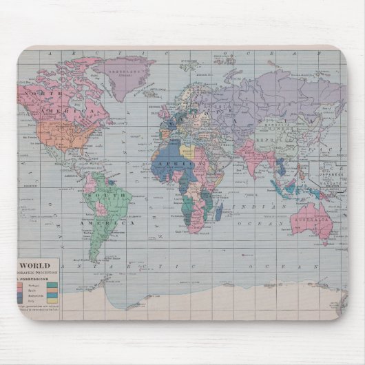 旧世界のヴィンテージの地図コレクション マウスパッド (正面)