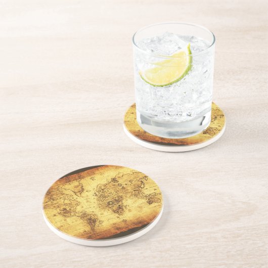 旧世界の地図おいしい地球のギフトコースター コースター (側面)