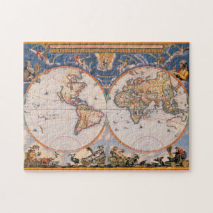 旧世界の地図のパズル#1 ジグソーパズル