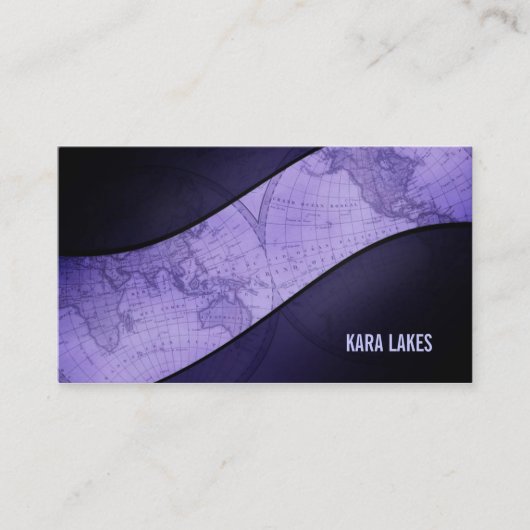 旧世界の地図の名刺 名刺 (正面)