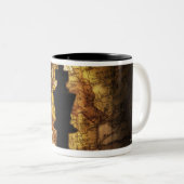 旧世界の地図の王の駒 ツートーンマグカップ (正面右)