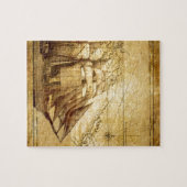 旧世界の地図の船 ジグソーパズル (横)