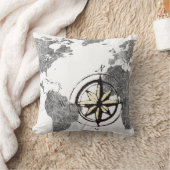 旧世界の地図の装飾の枕 クッション (ブランケット)