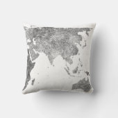 旧世界の地図の装飾の枕 クッション (裏面)