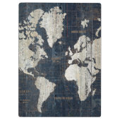 旧世界の地図の青 クリップボード (裏面)