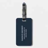 旧世界の地図の青 ラゲッジタグ (裏面縦)