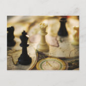 旧世界の地図の駒 ポストカード (正面)