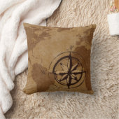 旧世界の地図デコールピロー クッション (ブランケット)