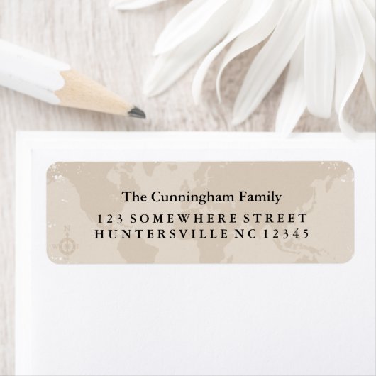 旧世界の地図 ラベル (インサイチュ)